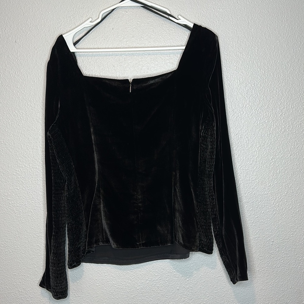Rebecca Taylor Velvet Smocked Top Size 14 NWT - Picture 8 of 9